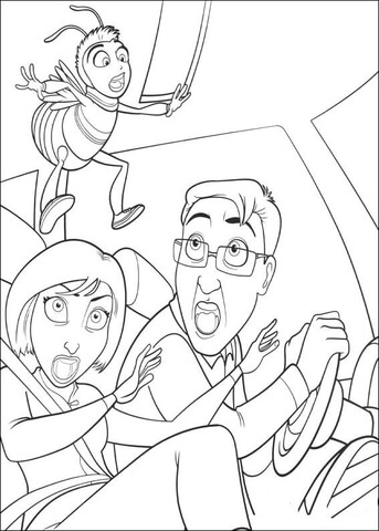 Barry Gets In The Car  Coloring Page